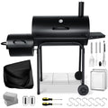 13 Pcs Charcoal Grill with Offset Smoker C845