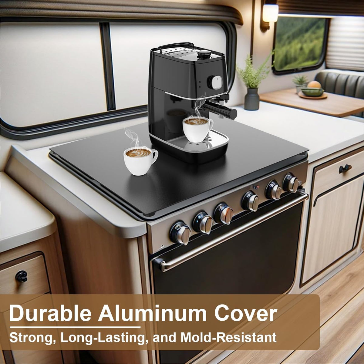 19.6" x 17" Aluminum RV Stove Top Cover P9086