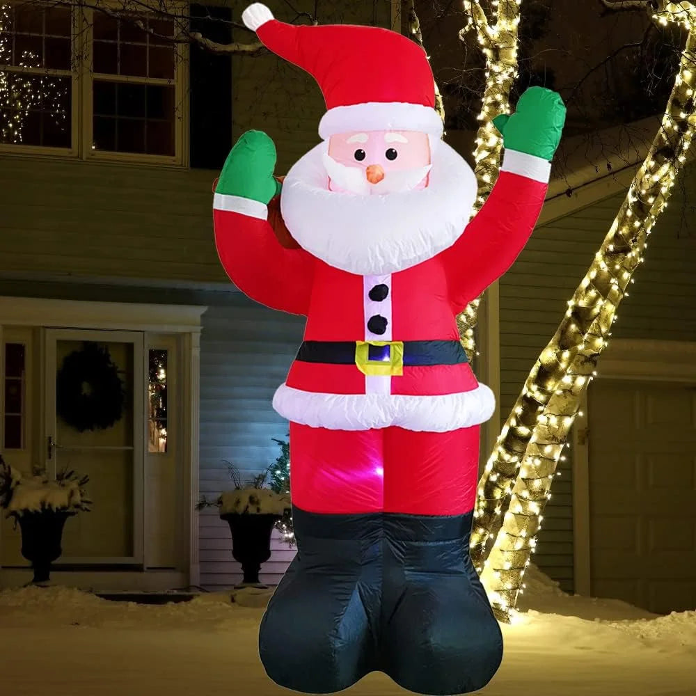 6Ft Christmas Inflatable Santa Claus with LED Lights B9356