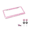 2 Hole Stainless Steel Crystal Diamond License Plate Frame A451898