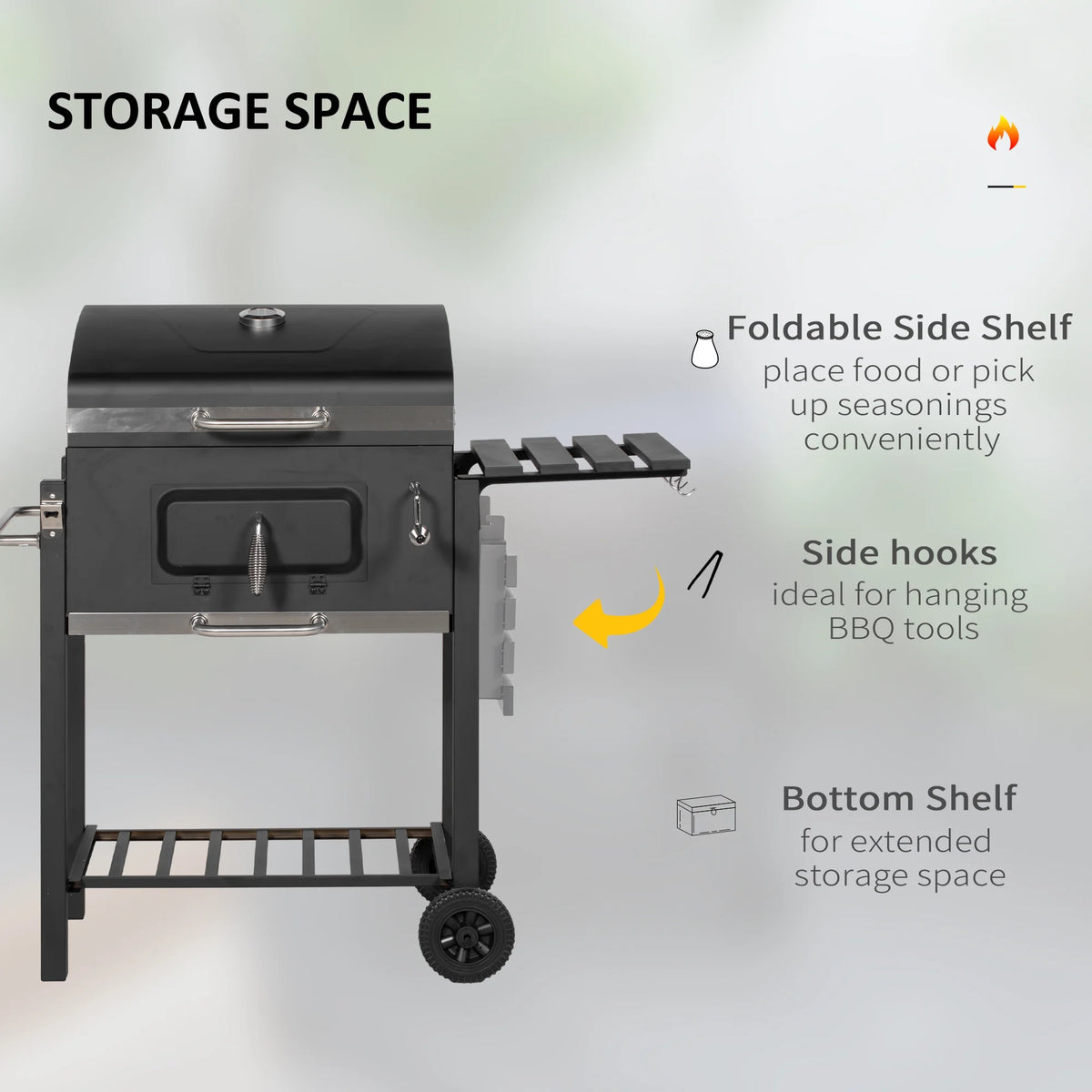 Black Charcoal BBQ Grill R207