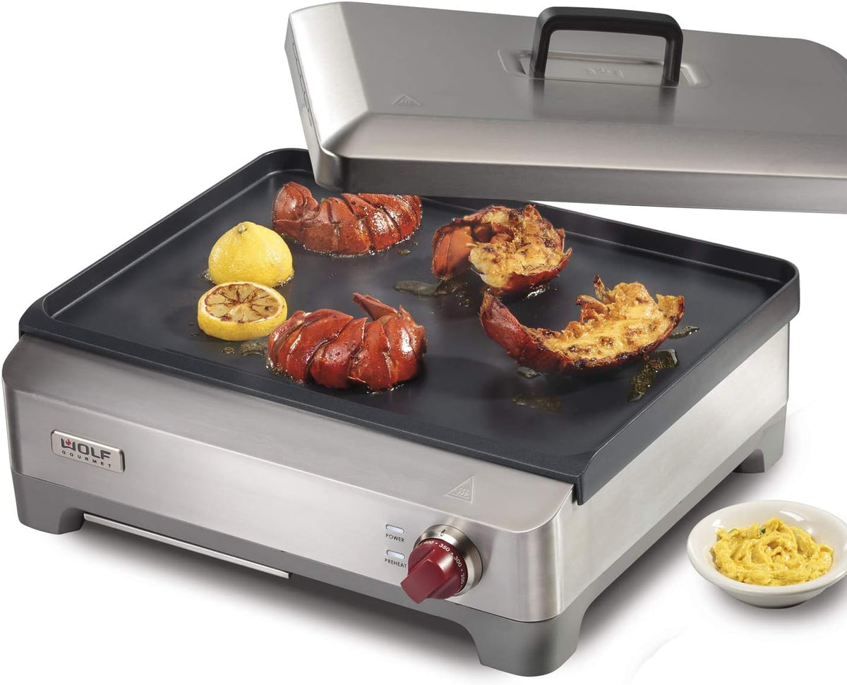 Nonstick Electric Griddle with Stainless Steel Q31713