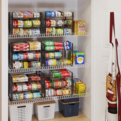 3-Tier Black Stackable Can Rack Organizer H832