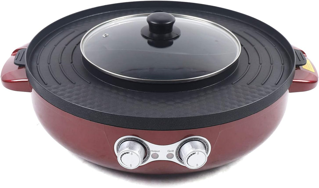 2 in 1 Electric Grill and Hot Pot with Nonstick Coating R778747