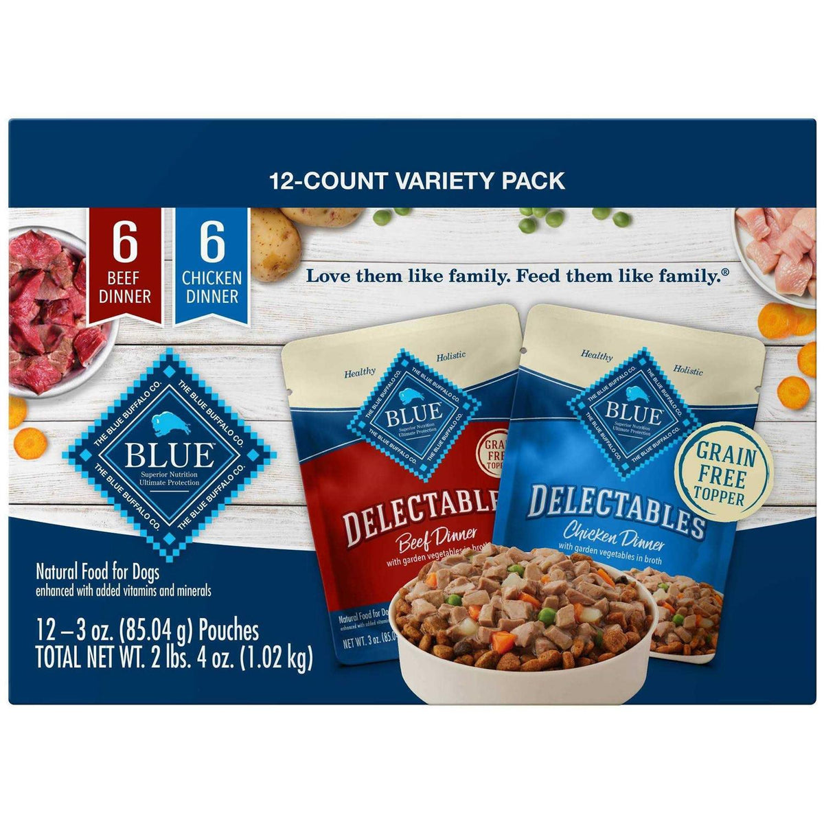 Natural Wet Dog Food Topper Variety Pack G6444