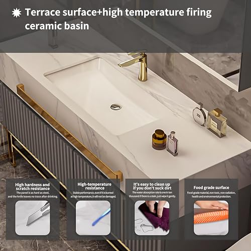 Bathroom Vanity with Sink includes Smart Defog Mirror, Modern Bathroom Sink Cabinet, Large Capacity Storage Space (48") Z544