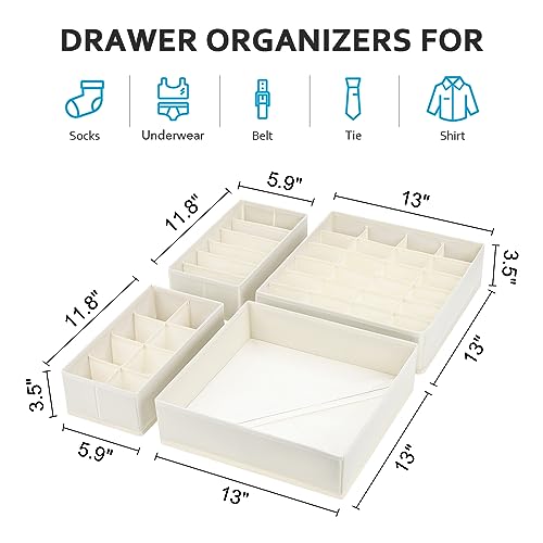 Black Set of 4 Drawer Organizer K383036