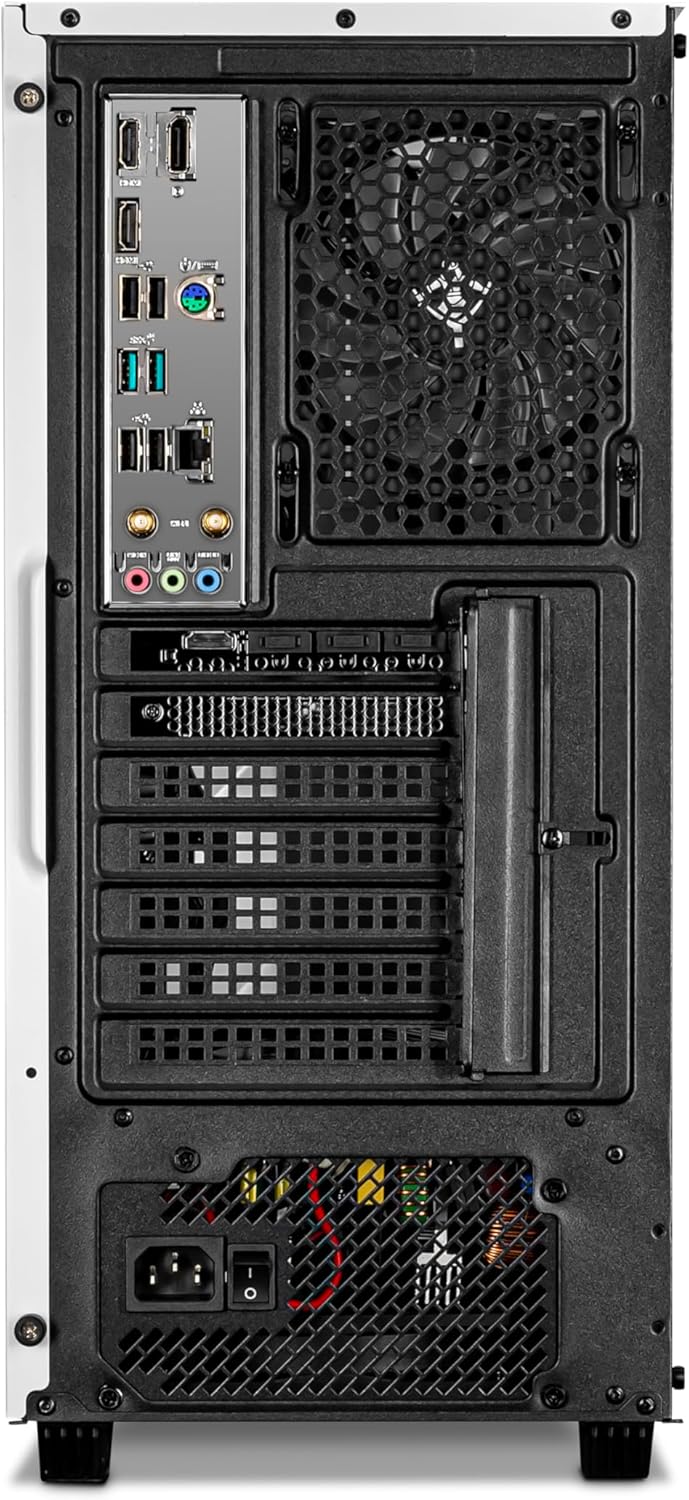 GeForce RTX 4060 Gaming PC, AMD Ryzen 5 7500F, 16GB DDR5 5600, 1TB NVMe SSD, Win 11 Home Prebuilt PC J542814