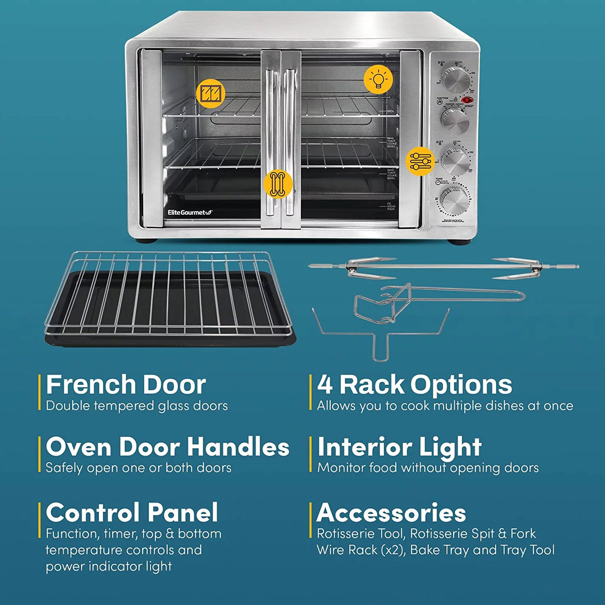 47.5Qt Convection Oven with 4 Control Knobs X3125