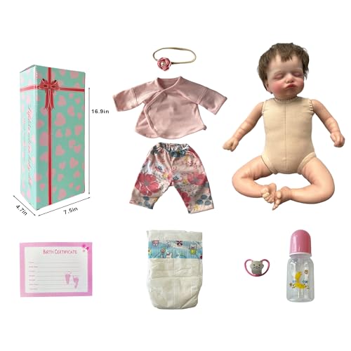 18 Inch Handmade Lifelike Reborn Baby Doll with Gift Box W715