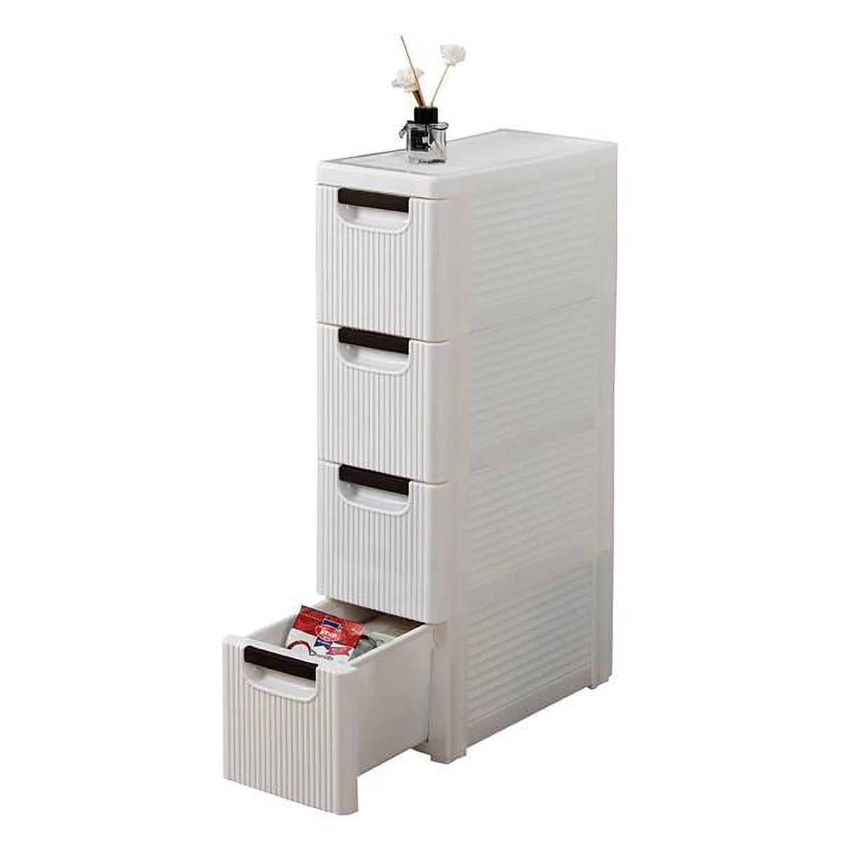 4-Tire Rolling Cart Organizer Unit with Wheels Storage Cabinet B28865
