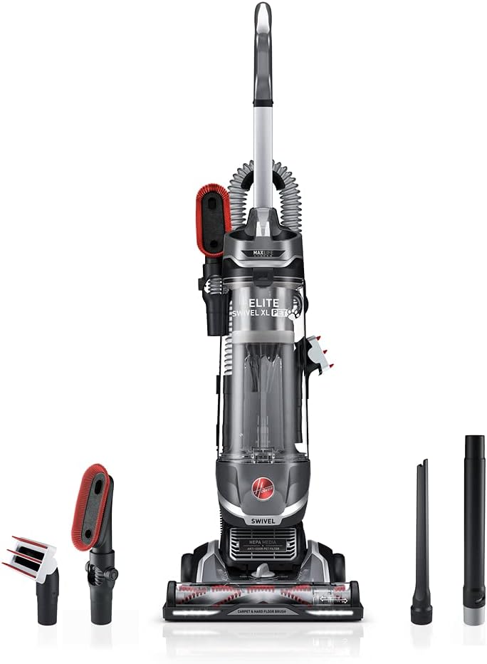 Grey Bagless Upright Vacuum Cleaner with HEPA Media Filtration S549