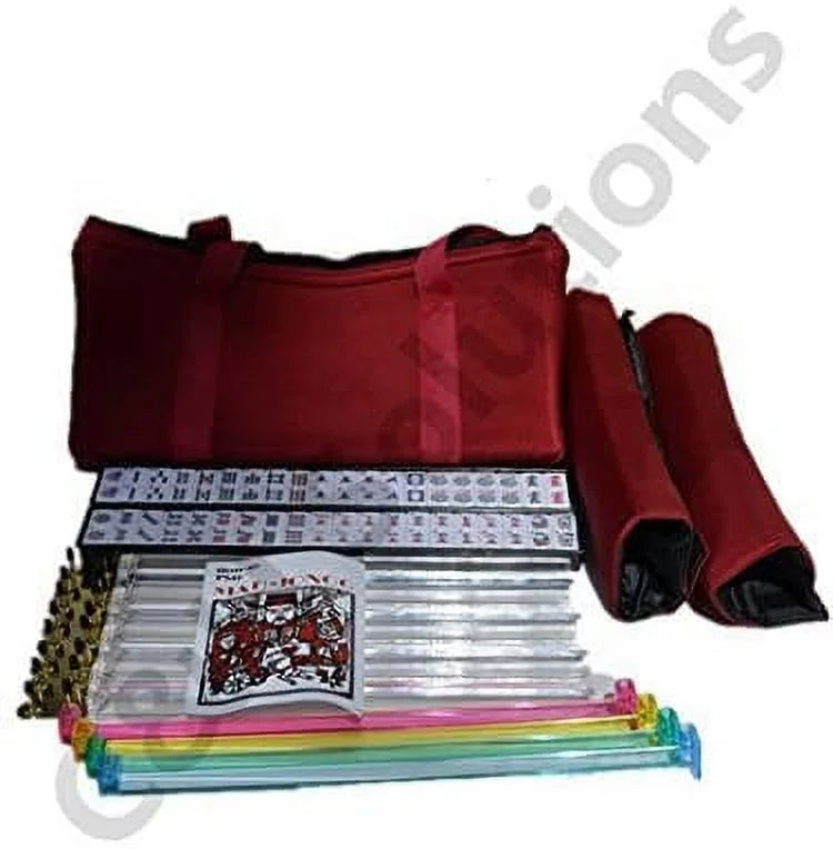 Burgundy Red Mah Jong Set 166 Tiles S338