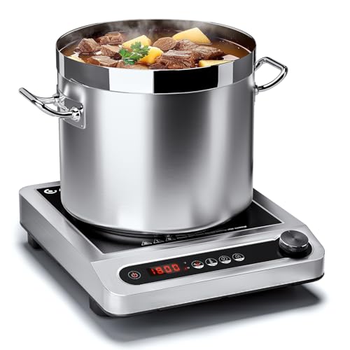 1800W Commercial Induction Cooktop with 3 Hours Timer W764105
