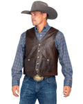 Brown Large Button Pocket Vest F58413