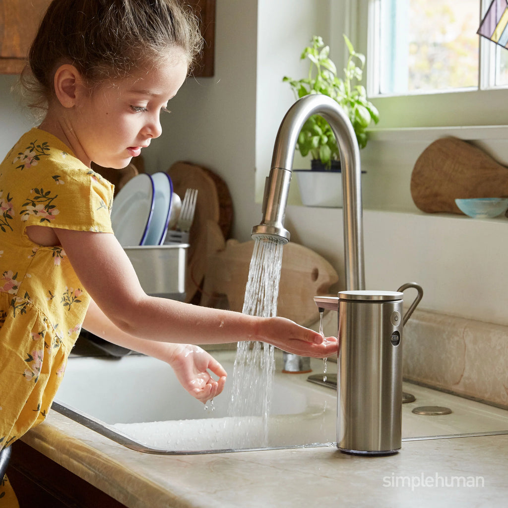 9 oz. Touch-Free Automatic Rechargeable Sensor Liquid Soap Dispenser, Brushed Stainless Steel E776572