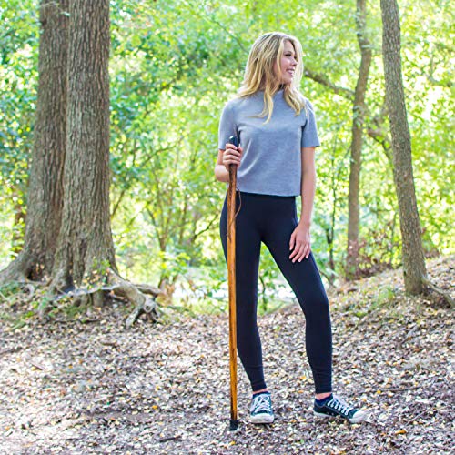 Wooden Walking Stick with Leather Wrist Strap T443219
