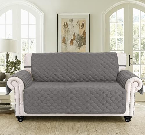 Oversized Sofa Slipcover Dark Grey Light Grey V224