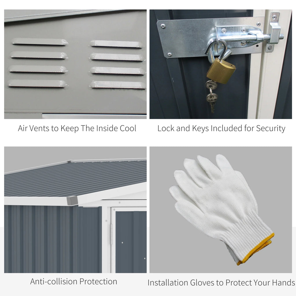 Metal Outdoor Storage Shed with Lockable Door P34256