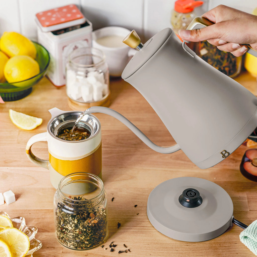 1-Liter Electric Gooseneck Kettle 1200 W Porcini Taupe R26145