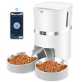 Automatic Cat Feeder with Two-Way Splitter and Double Bowls Y82627