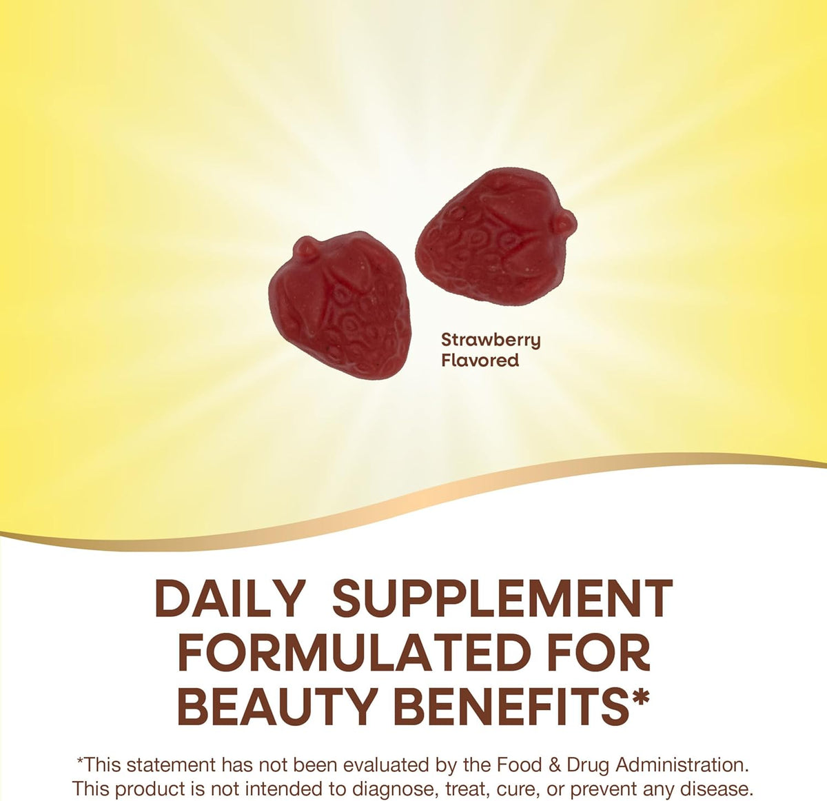 Strawberry Flavored Hair Skin & Nails Gummies, 60 Gummies X761
