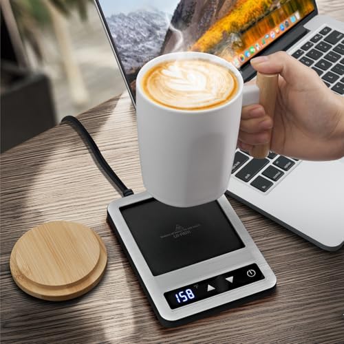 Coffee Mug Warmer & Mug Set, 14oz Heated Cup with Temperature Control and Auto Shut Off A487565
