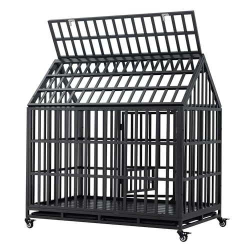 48 Inch Metal Dog Crate with Removable Trays R5007