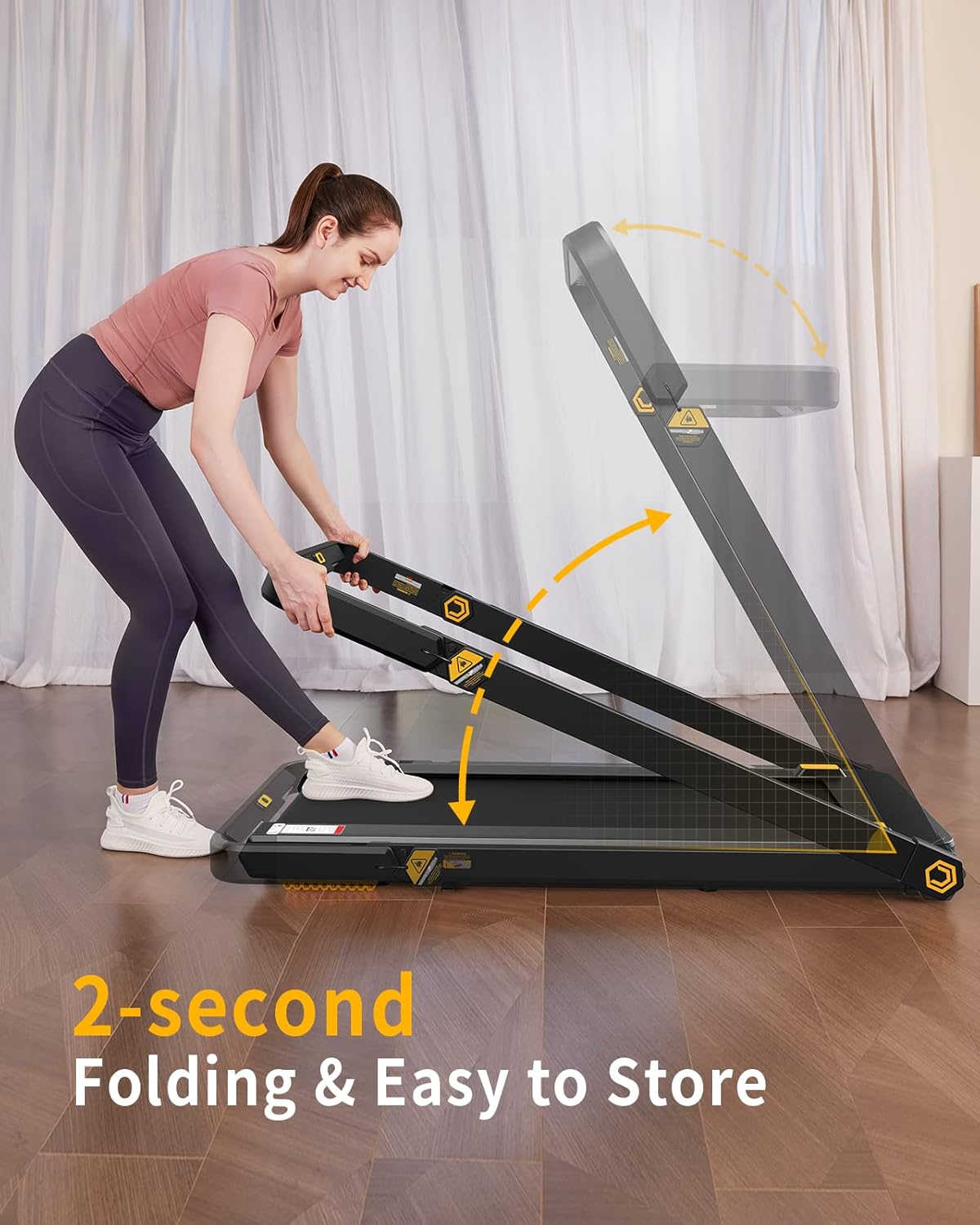 3 in 1 Folding Treadmill with Removable Desk and LCD Display X69059