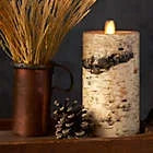 Brown 4-Inch Real-Flame Effect Pillar Candle W218