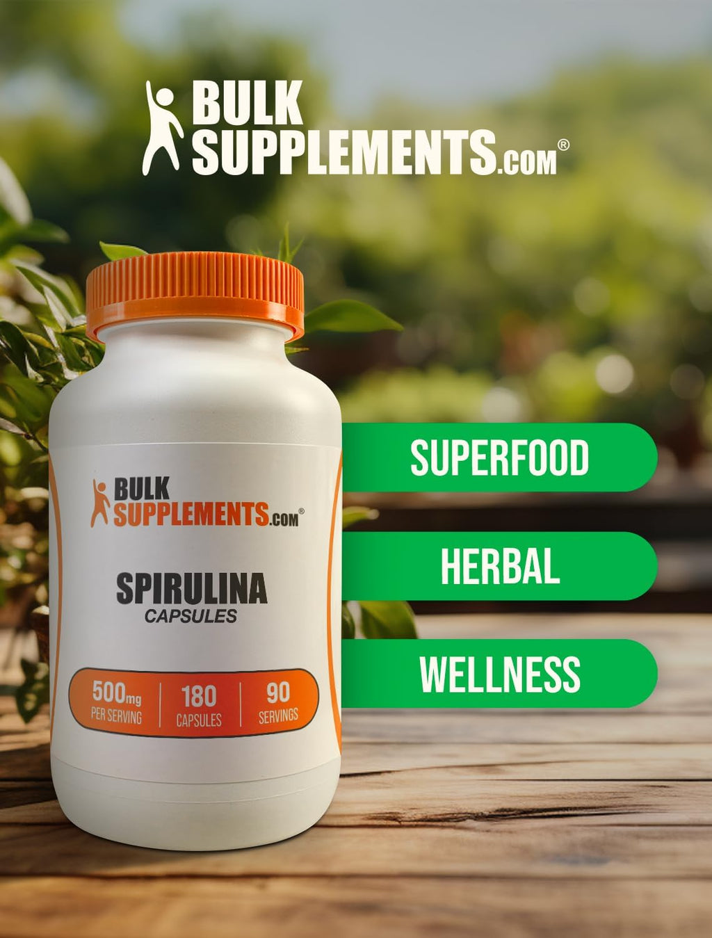 Spirulina Capsules 500mg, 180 Capsules M241363