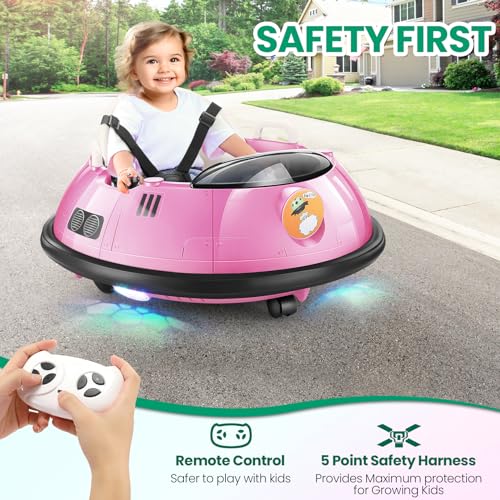 Pink Kids Bumper Car with Remote Control N234