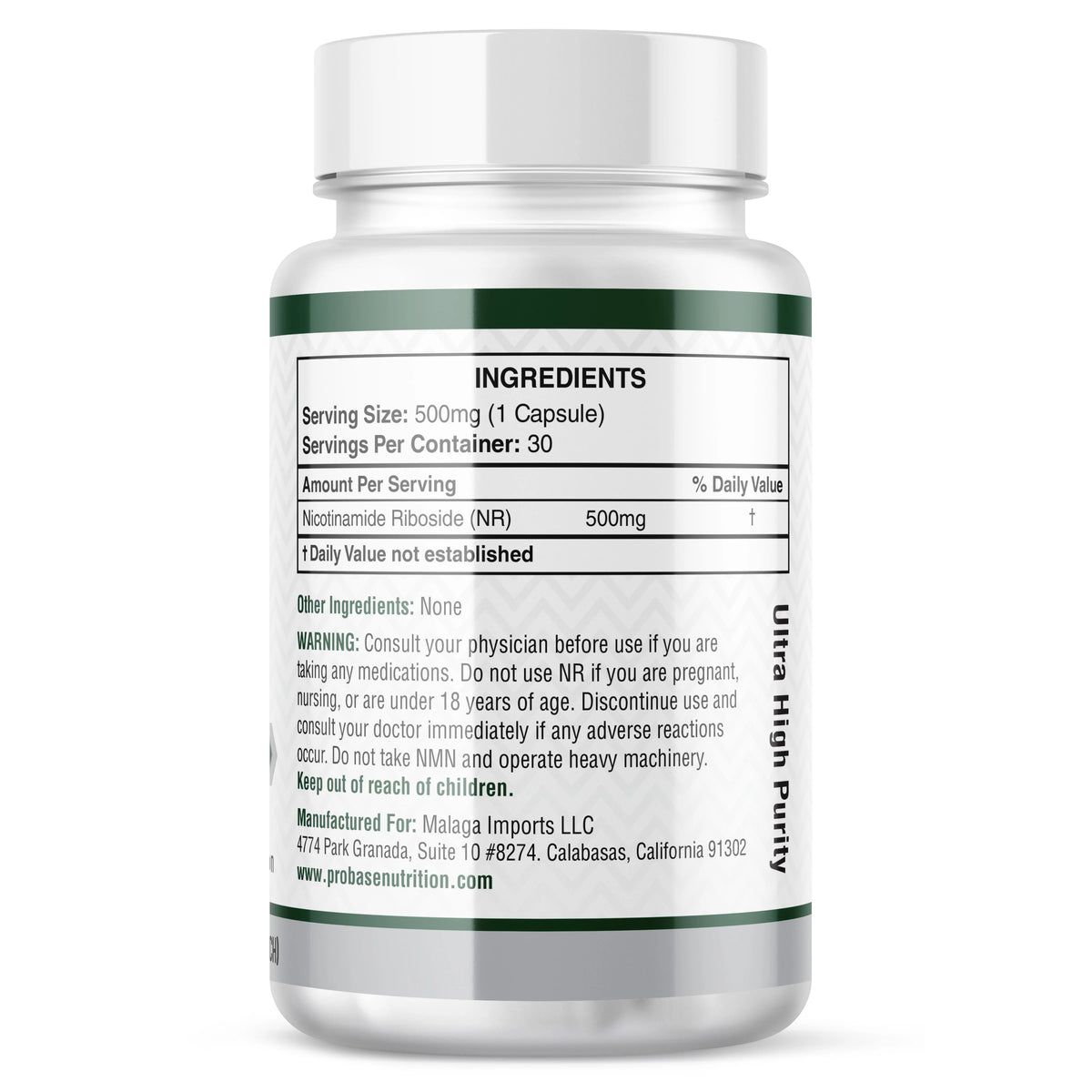 Nicotinamide Riboside (NR) Capsules 30ct 500mg V9220