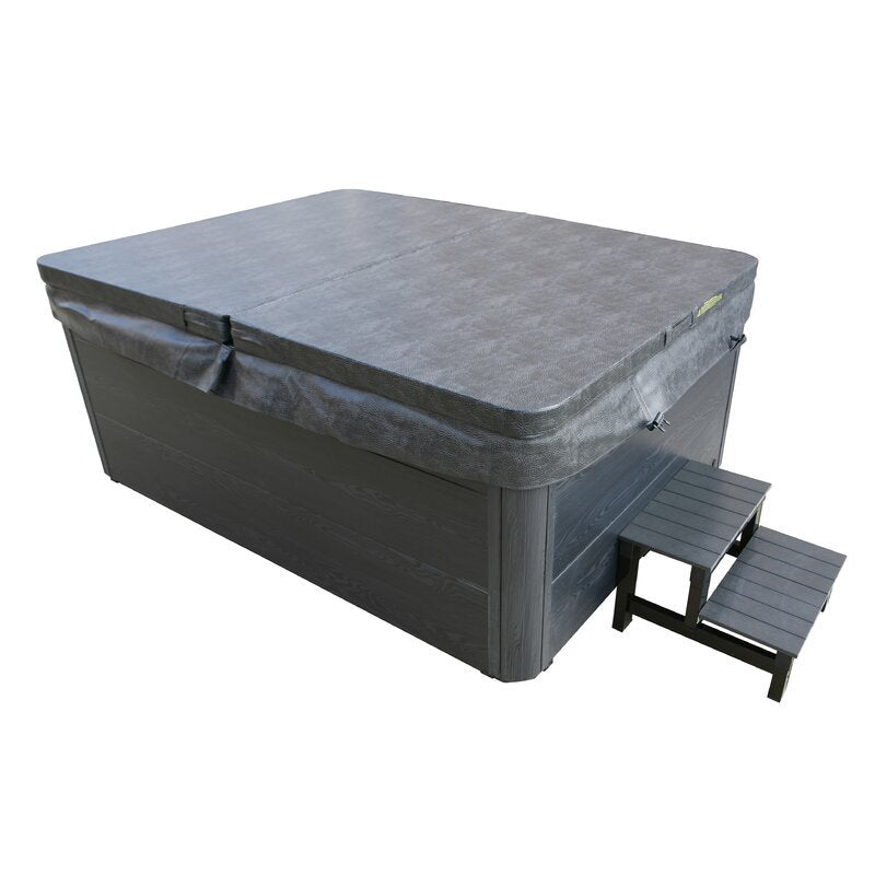 Grey Oak 3-Person Rectangular Acrylic Hot Tub X352327