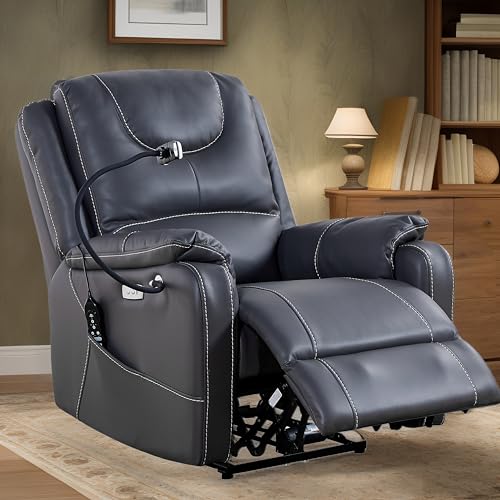Reddish Brown Electric Recliner with Heat and Massage R4921