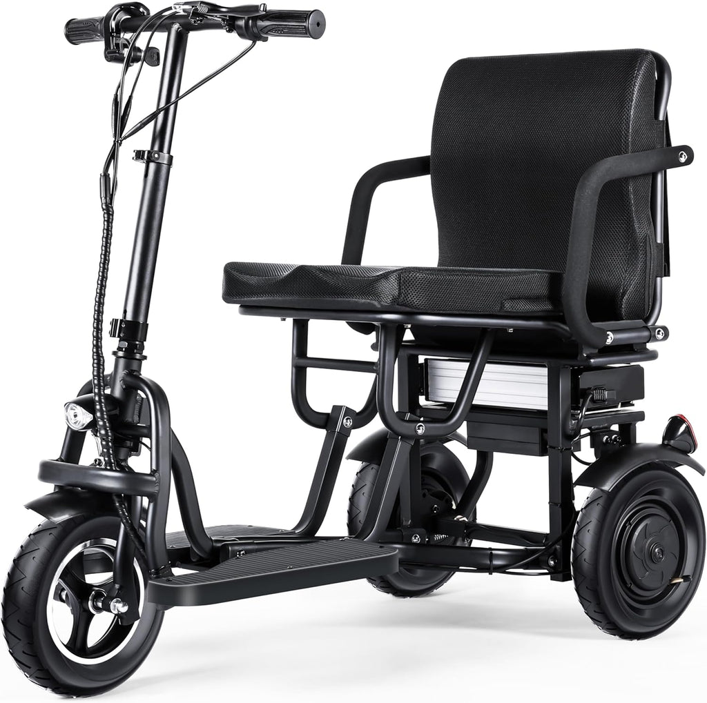 Black 3 Wheel Electric Scooter with Removable Battery J3108