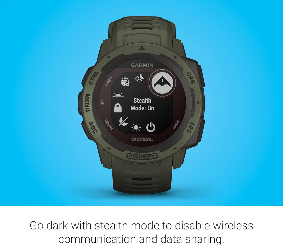 Moss Green Solar-Powered Rugged Outdoor Smartwatch V635