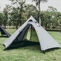 Tipi Tent with Wood Stove Jack, Double Door, Removable Mesh Inner Tent T1884