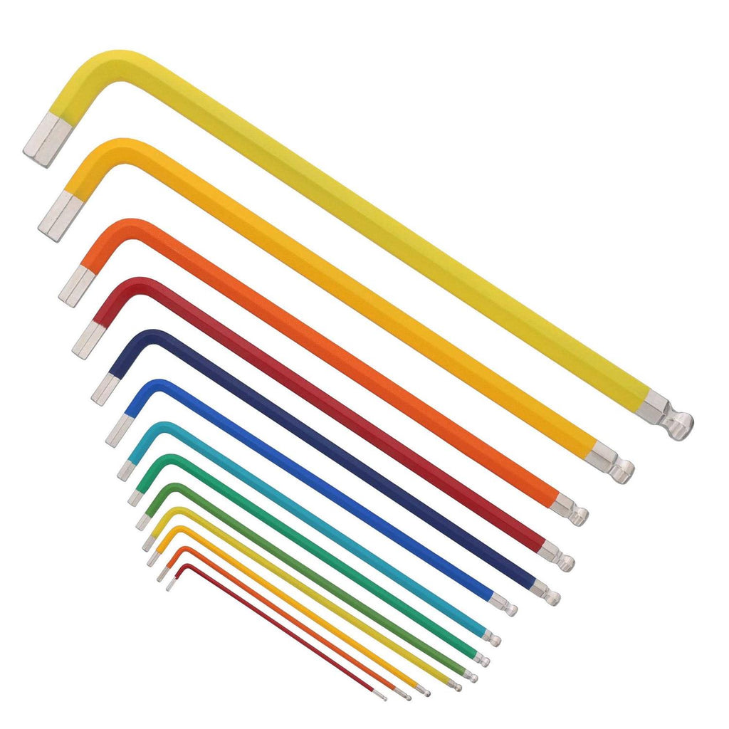 Color-Coded Ball End Hex L Key Set Inch D494539