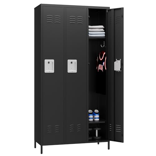 Blue Steel 3 Doors Metal Storage Locker D281024