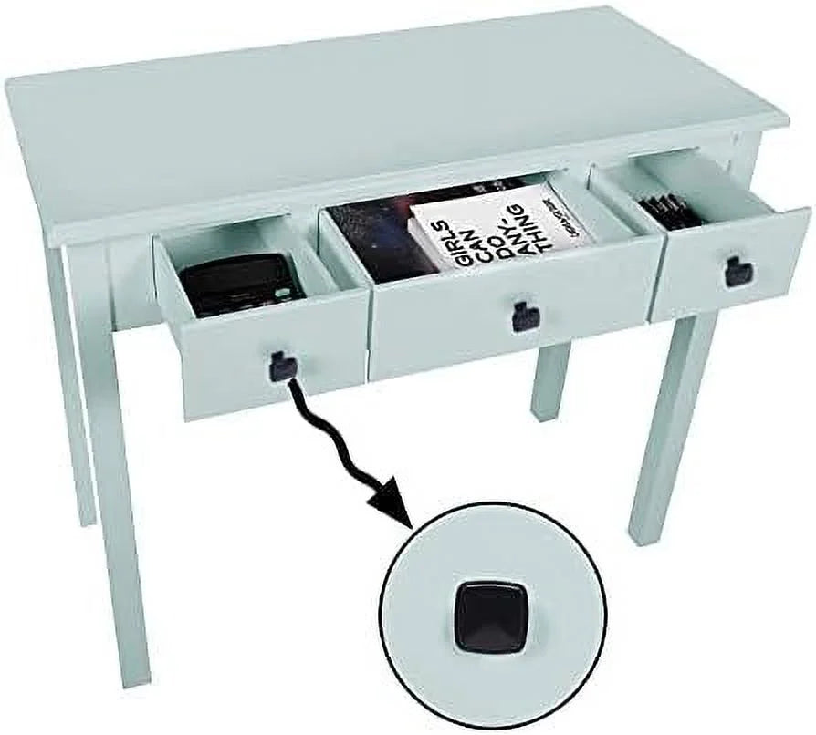 Light Green Small Writing Desk with Drawers J629