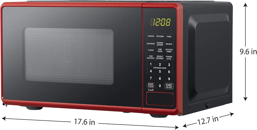 Compact Countertop Microwave Oven 0.7 Cu. Ft. 700-Watts with LED Digital Display O892575