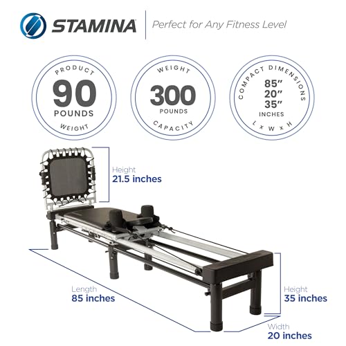 Black Pilates Reformer Workout Machine S5475