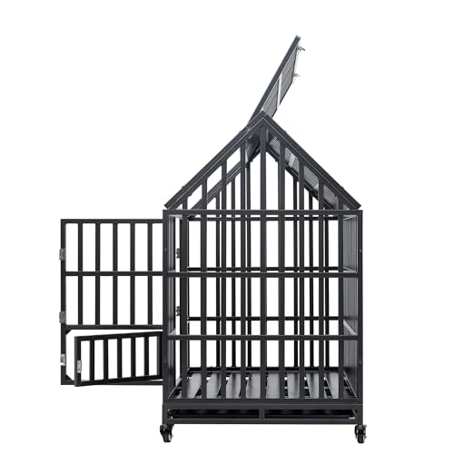 48 Inch Metal Dog Crate with Removable Trays R5007