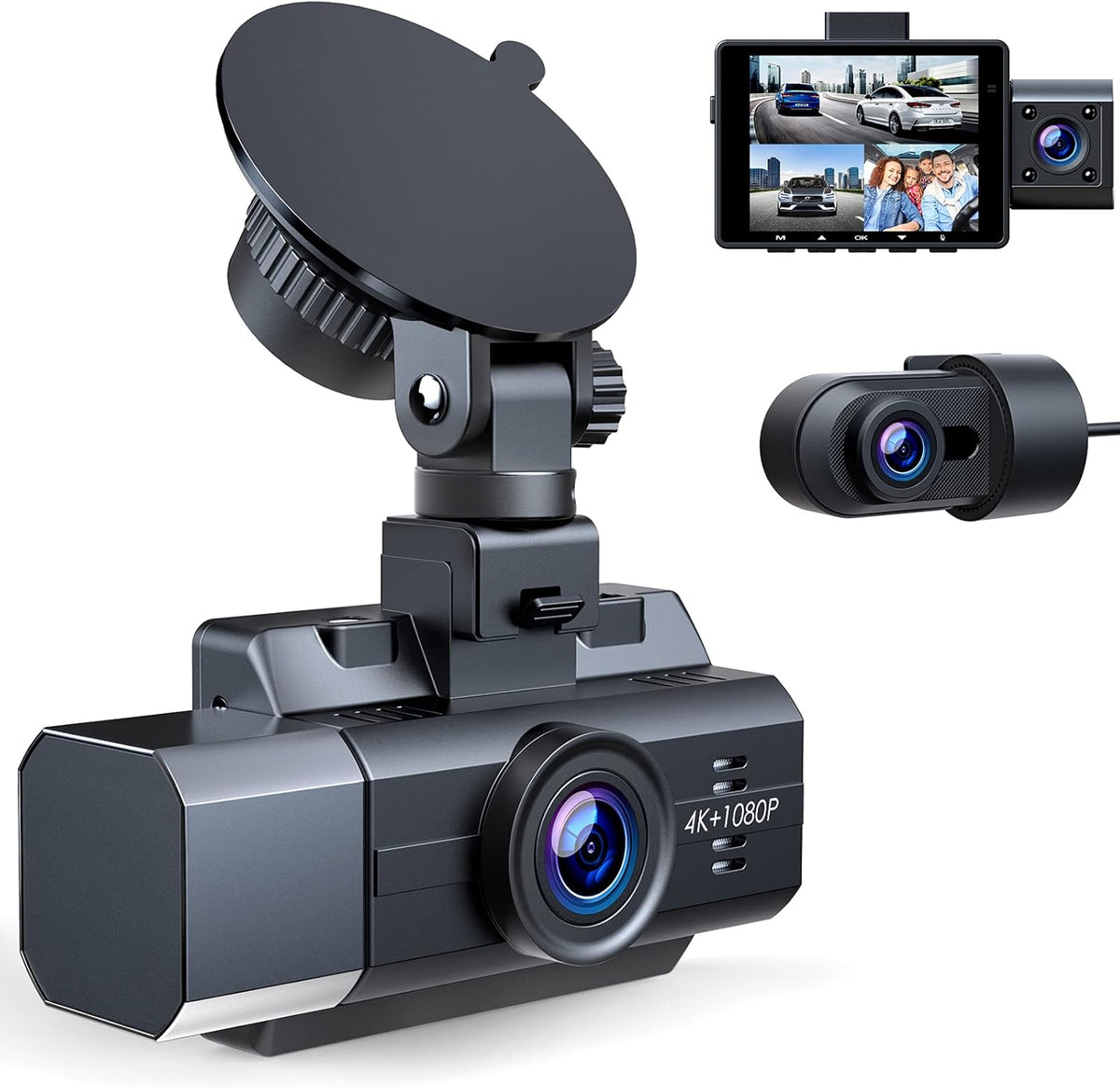 4K 3 Channel Dash Cam with IR Night Vision B910