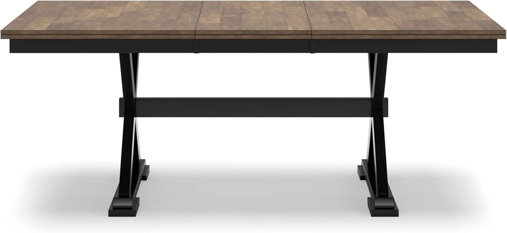 Black & Dark Brown Dining Extension Table A281