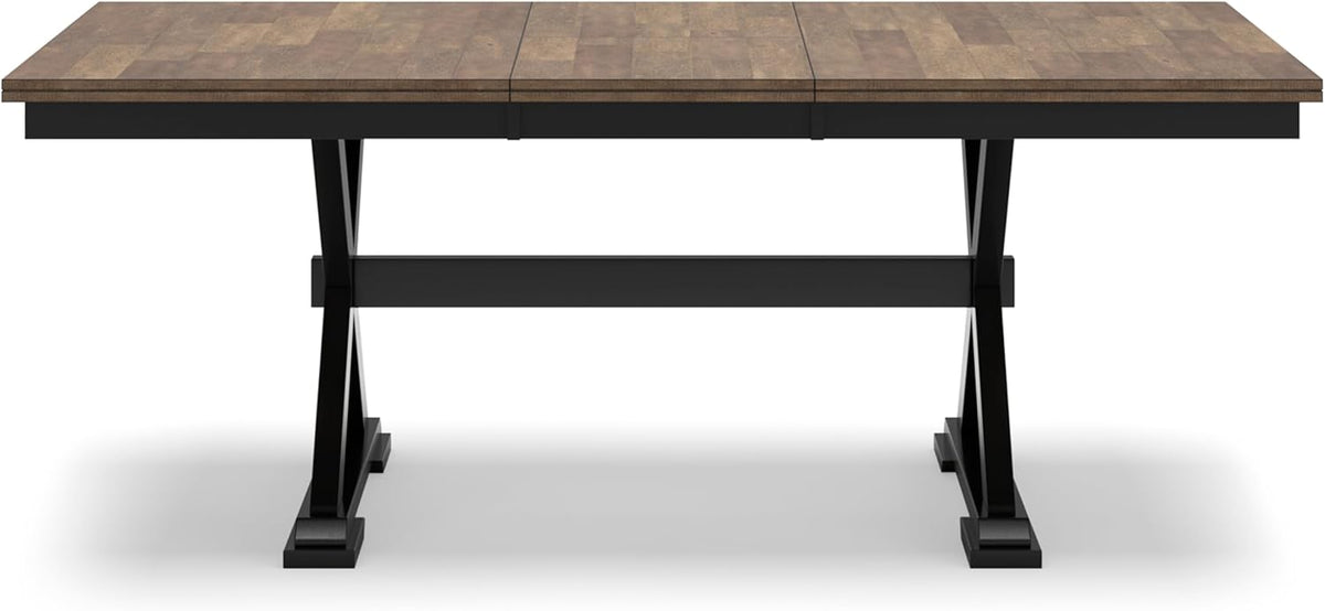 Black & Dark Brown Dining Extension Table A281