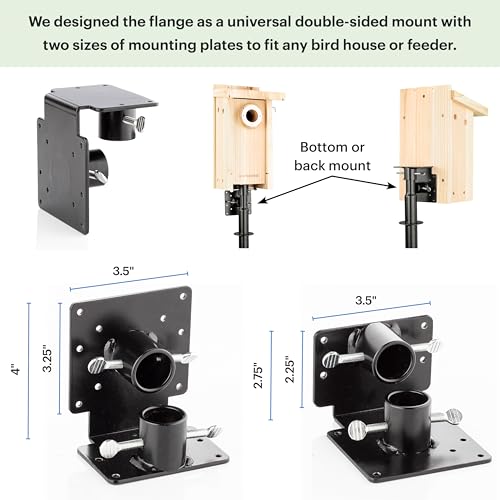 Bird House Pole Mount - 7’ Tall Bird Feeder Pole P5953