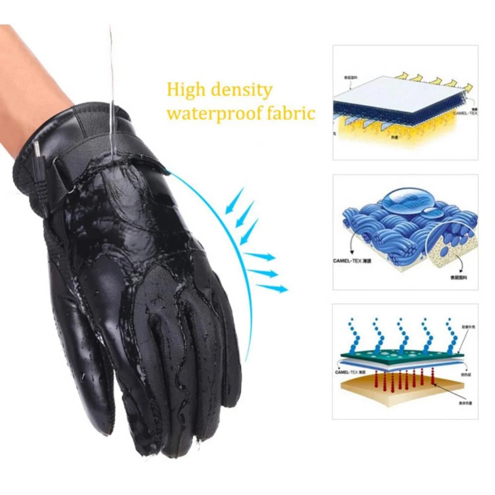 USB 3 Mode Heated Waterproof Touchscreen Gloves H996