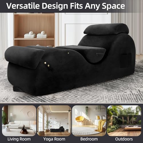 Pink X-L Chaise Lounge Chair with Headrest T86351